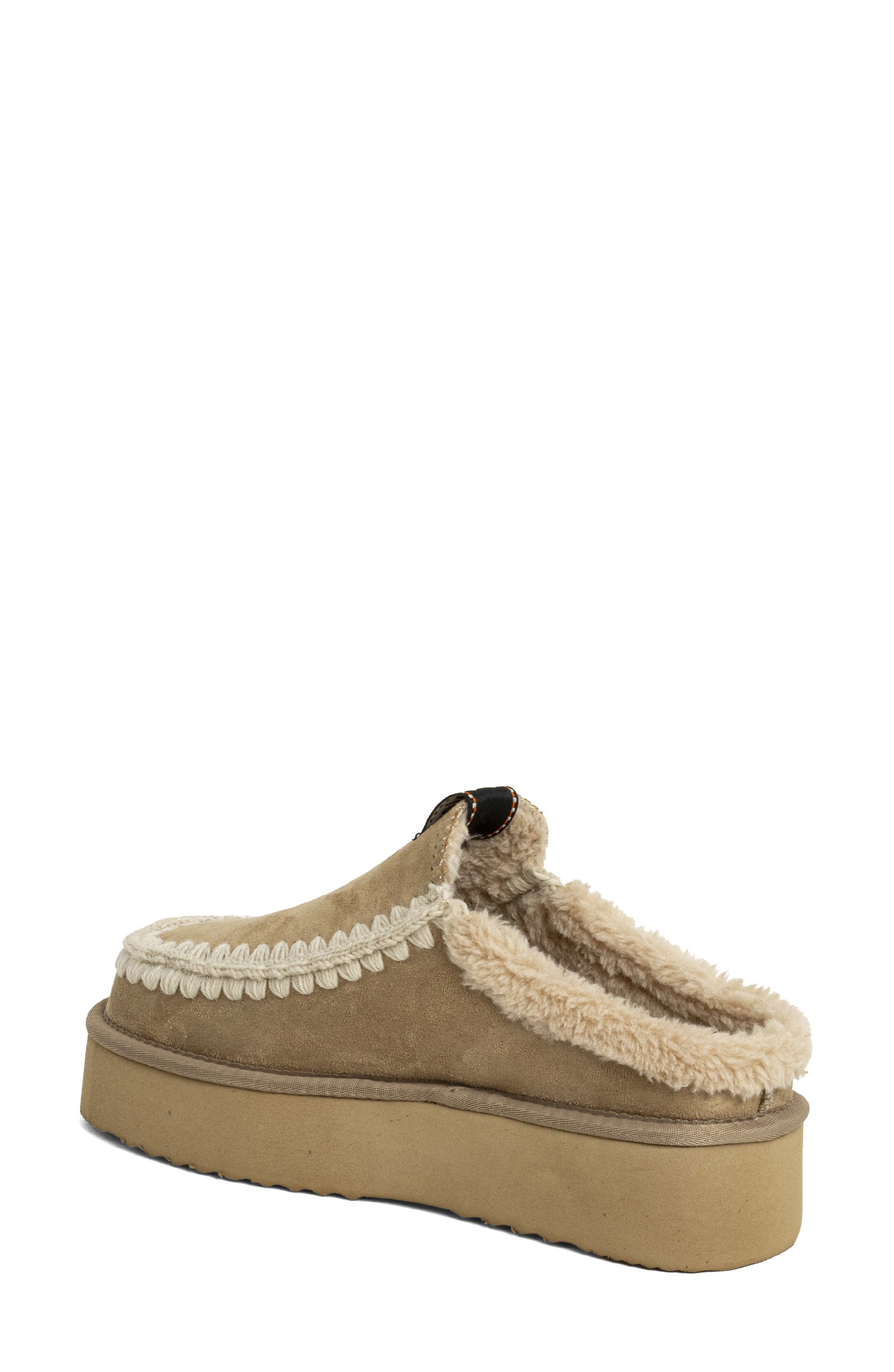 Trinity Faux Suede Clog, Alternate, color, NATURAL