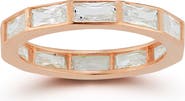 CHLOE AND MADISON Baguette Cubic Zirconia Eternity Band Ring