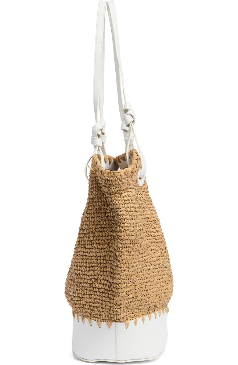 Collection XIIX Curved Straw Tote Bag, Alternate, color, Natural White