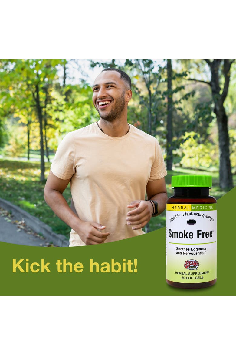 Smoke Free - Support While Quitting - Healthy Respiratory System Support - Aids Against Edginess & Unpleasant Attitudes - 60 Softgels, Alternate, color, No Color