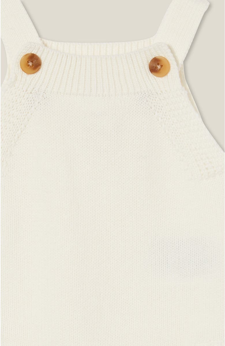 Cotton On Kids Organic Knit Bubbbysuit, Alternate, color, Milk