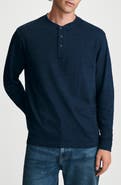 Mavi Jeans Long Sleeve Slub Cotton Henley