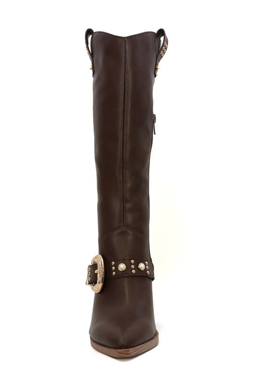 Yoki Muriel Buckle Western Boot In Multi