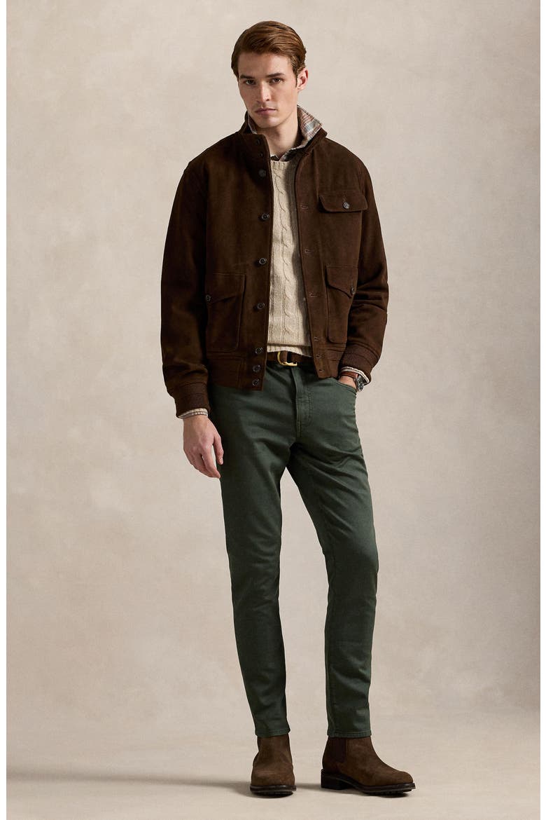 Sullivan Slim Fit Cotton Stretch Twill 5-Pocket Pants, Alternate, color, LINE GREEN