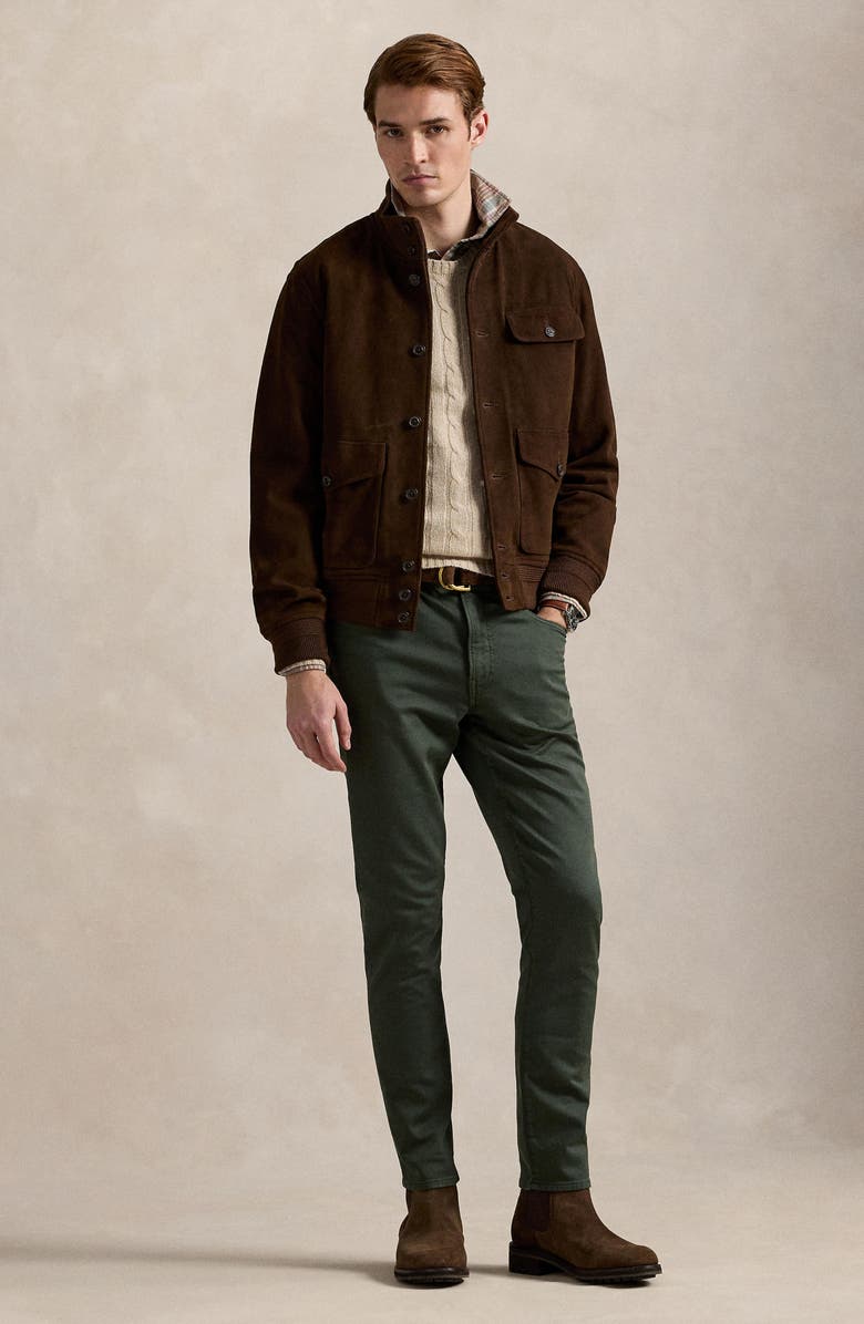 Polo Ralph Lauren Sullivan Slim Fit Cotton Stretch Twill 5-Pocket Pants, Alternate, color, Line Green