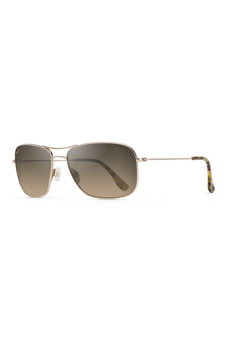 Wiki Wiki 59mm Polarized Aviator Sunglasses, Alternate, color, GOLD/ BRONZE