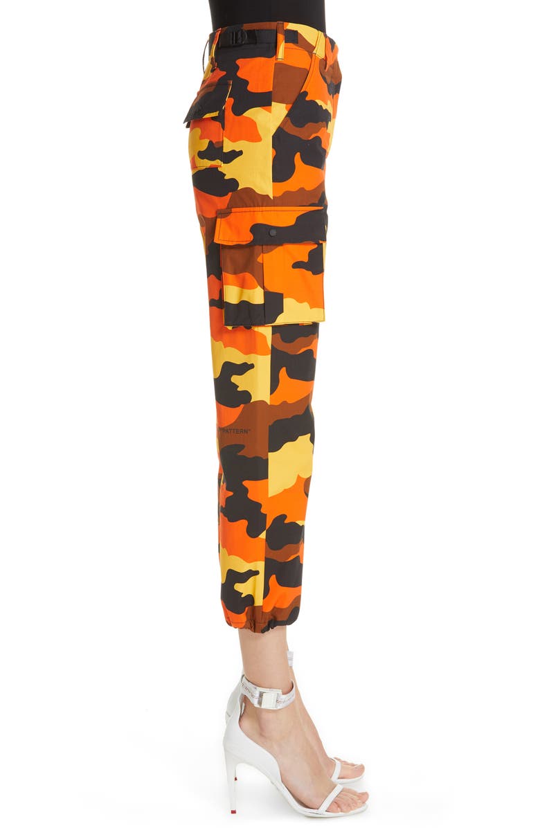 Off-White Camo Cargo Pants, Alternate, color, 
