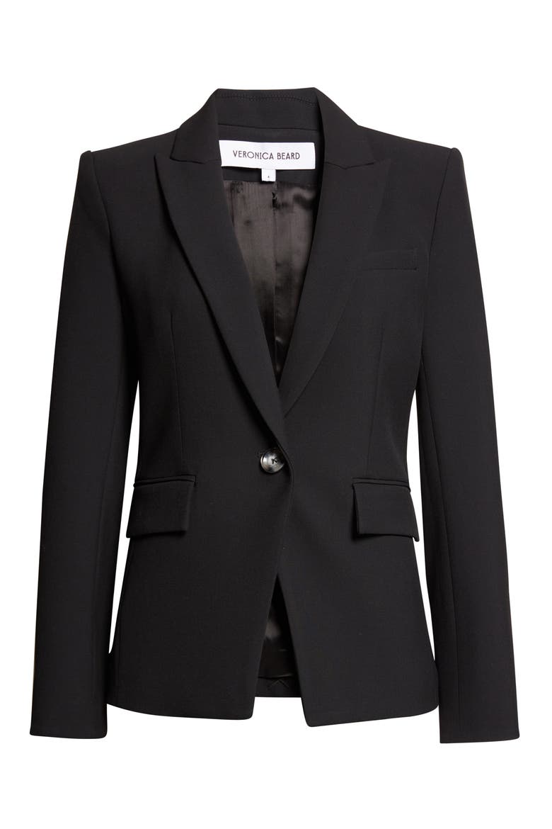 Miller Stretch Crepe Dickey Jacket, Main, color, BLACK
