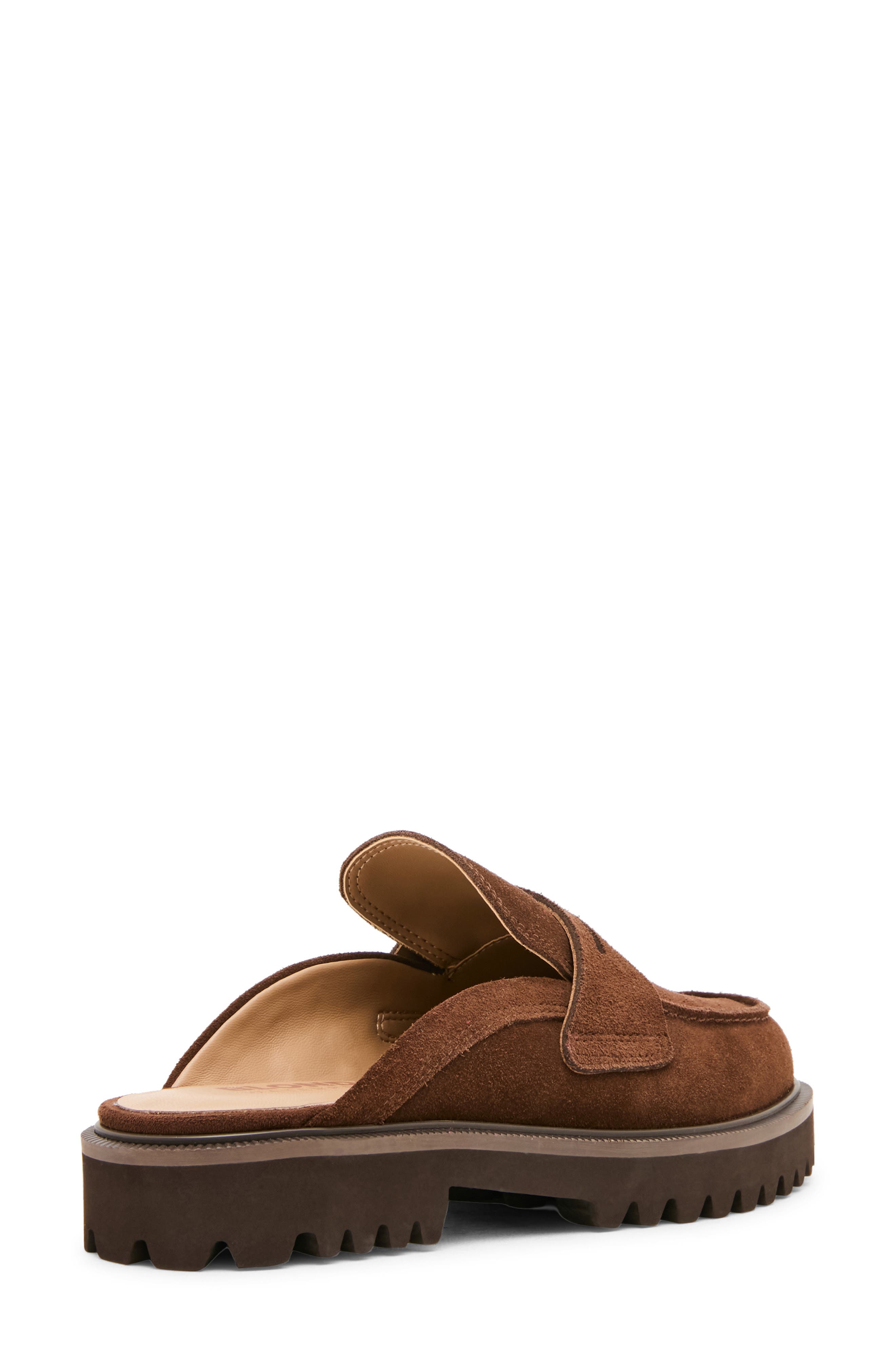 Florenz Waterproof Lug Loafer Mule, Alternate, color, CHOCOLATE SUEDE