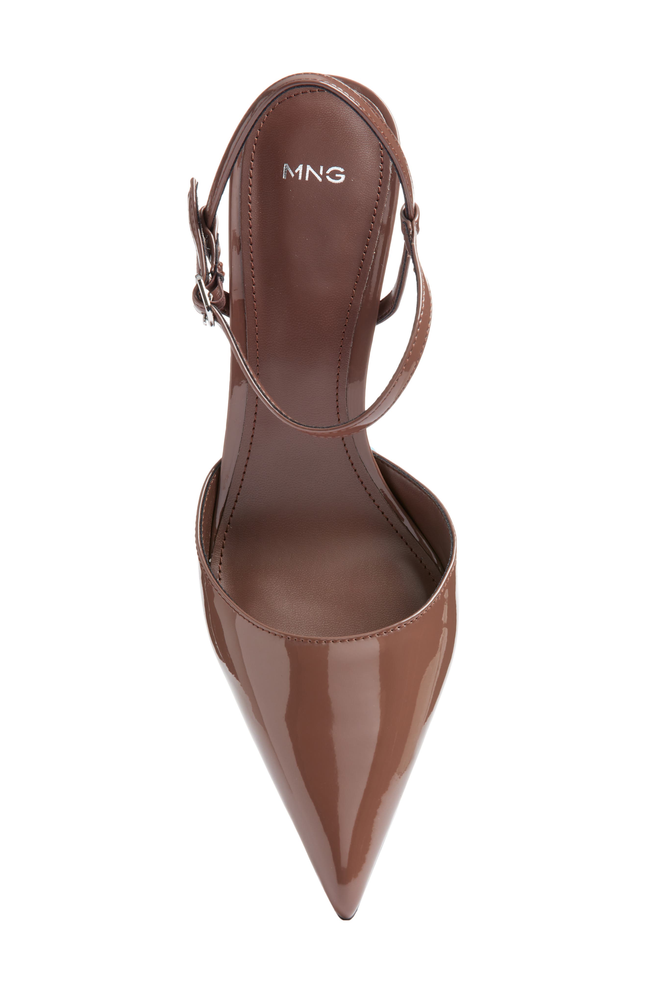 MANGO Glitty Ankle Strap Pump, Alternate, color, Light/ Pastel Brown