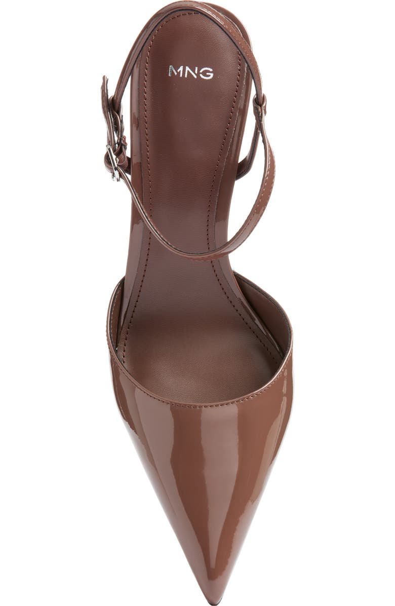 MANGO Glitty Ankle Strap Pump, Alternate, color, Light/ Pastel Brown