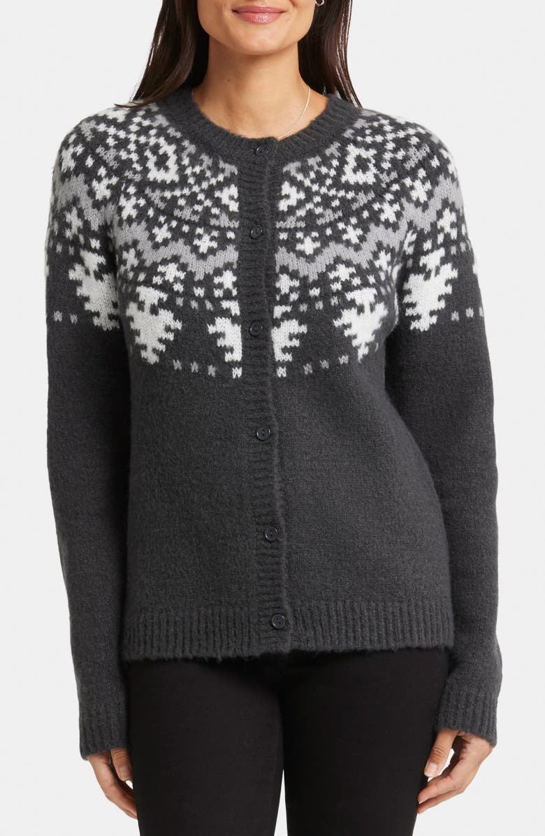 NYDJ Winter Fair Isle Cardigan, Main, color, 