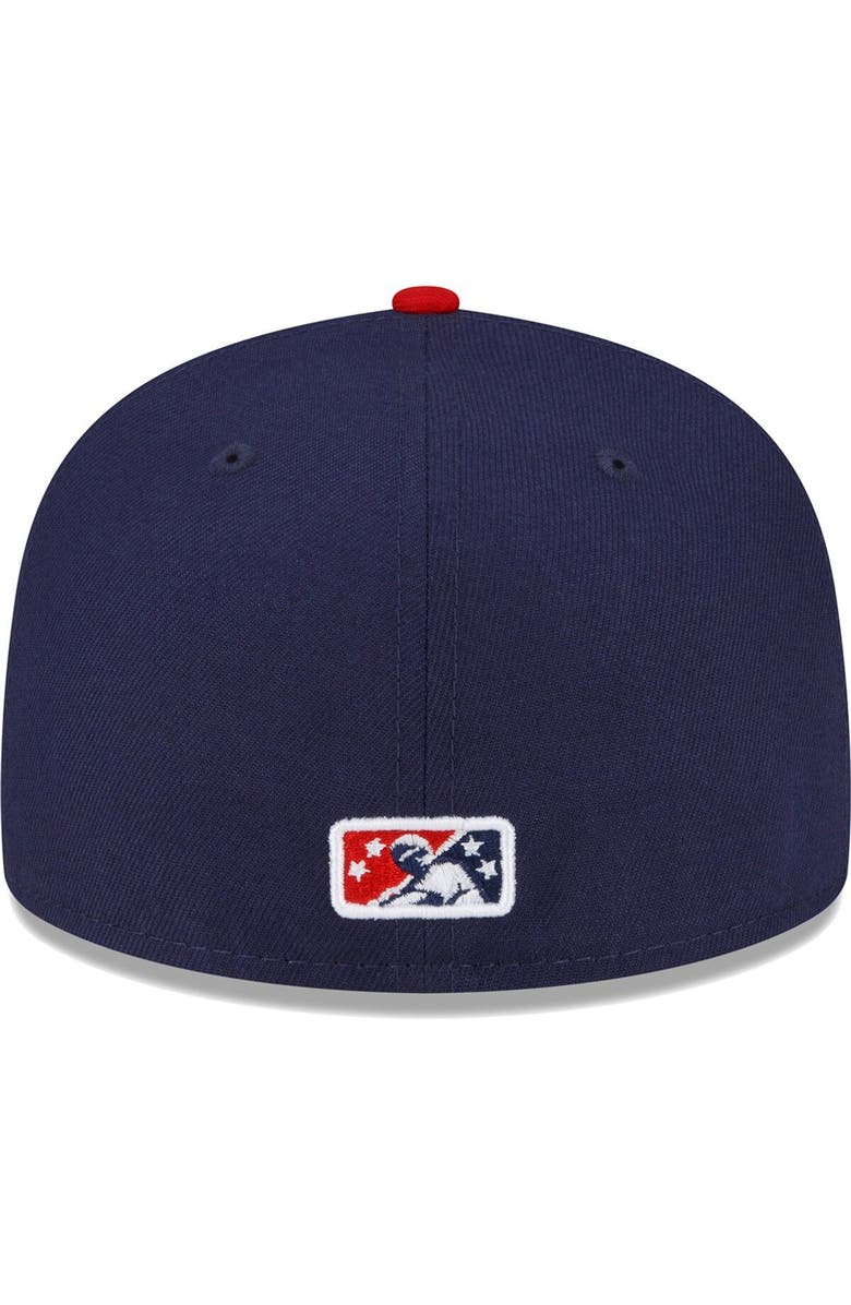 New Era Men's New Era Navy Jacksonville Jumbo Shrimp Authentic Collection Alternate Logo 59FIFTY Fitted Hat, Alternate, color, Navy