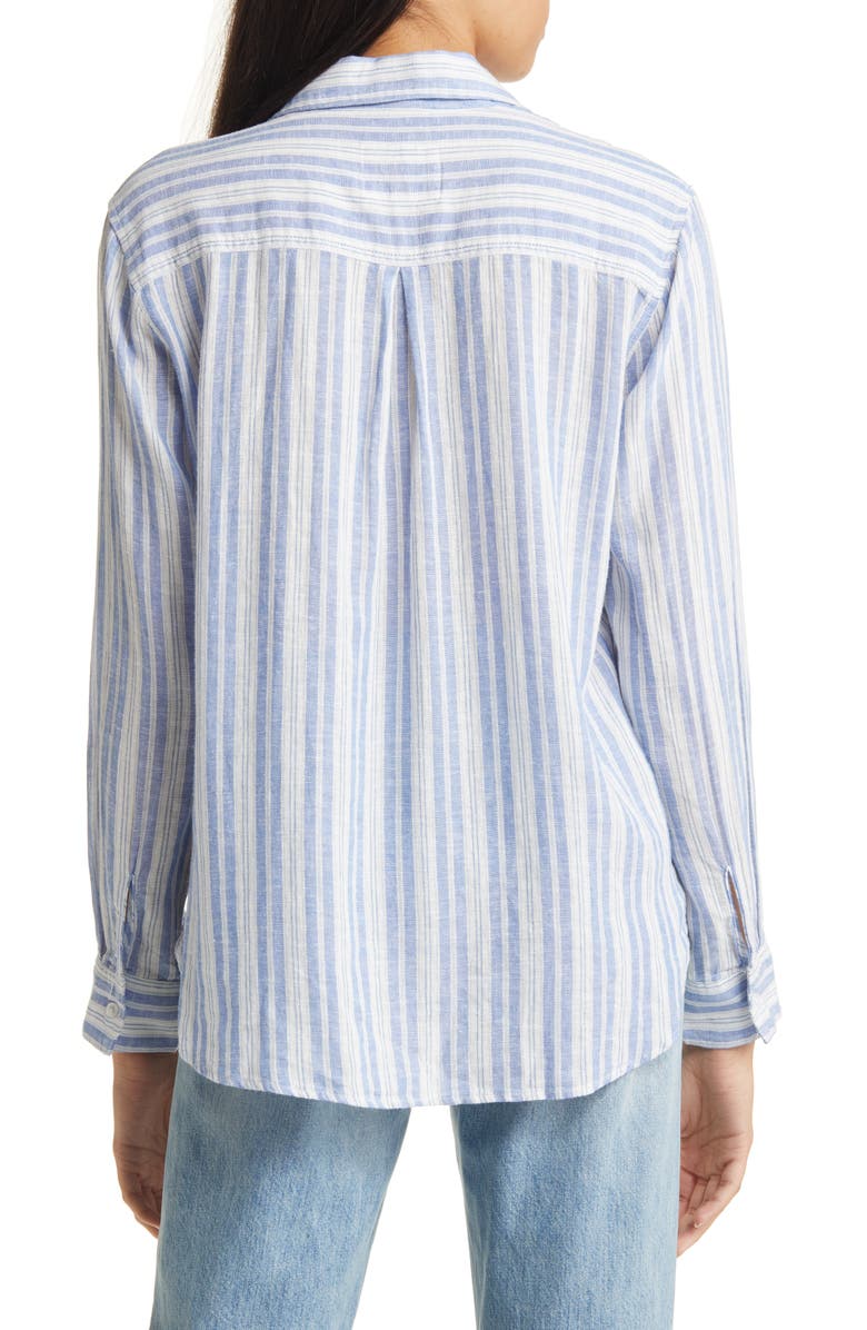 Rails Women's Charli Stripe Linen Blend Button-Up Shirt, Alternate, color, 