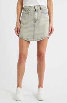 BOSS Orange Curved Hem Denim Skirt