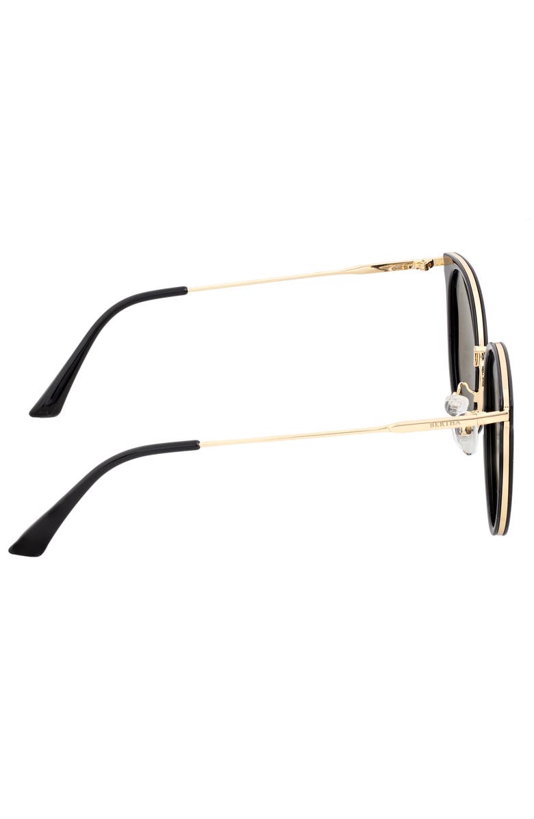 BERTHA Brielle Polarized Sunglasses, Alternate, color, Black/Black