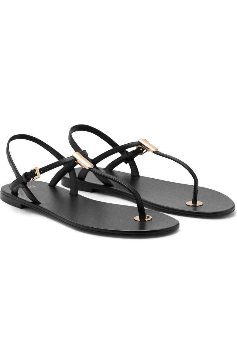 MANGO Ankle Strap Sandal, Main, color, Black