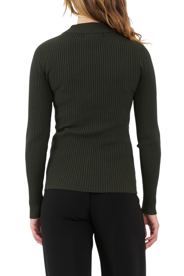 Lift Up Rib Maternity/Nursing Sweater, Alternate, color, IVY