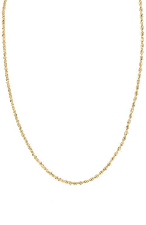 Men's 14K Gold Rope Chain Necklace (Online Trunk Show)