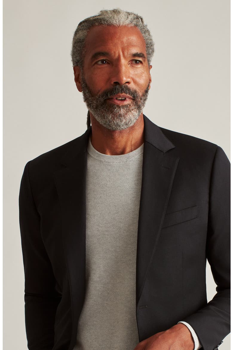 Jetsetter Slim Fit Stretch Wool Suit Jacket, Alternate, color, BLACK