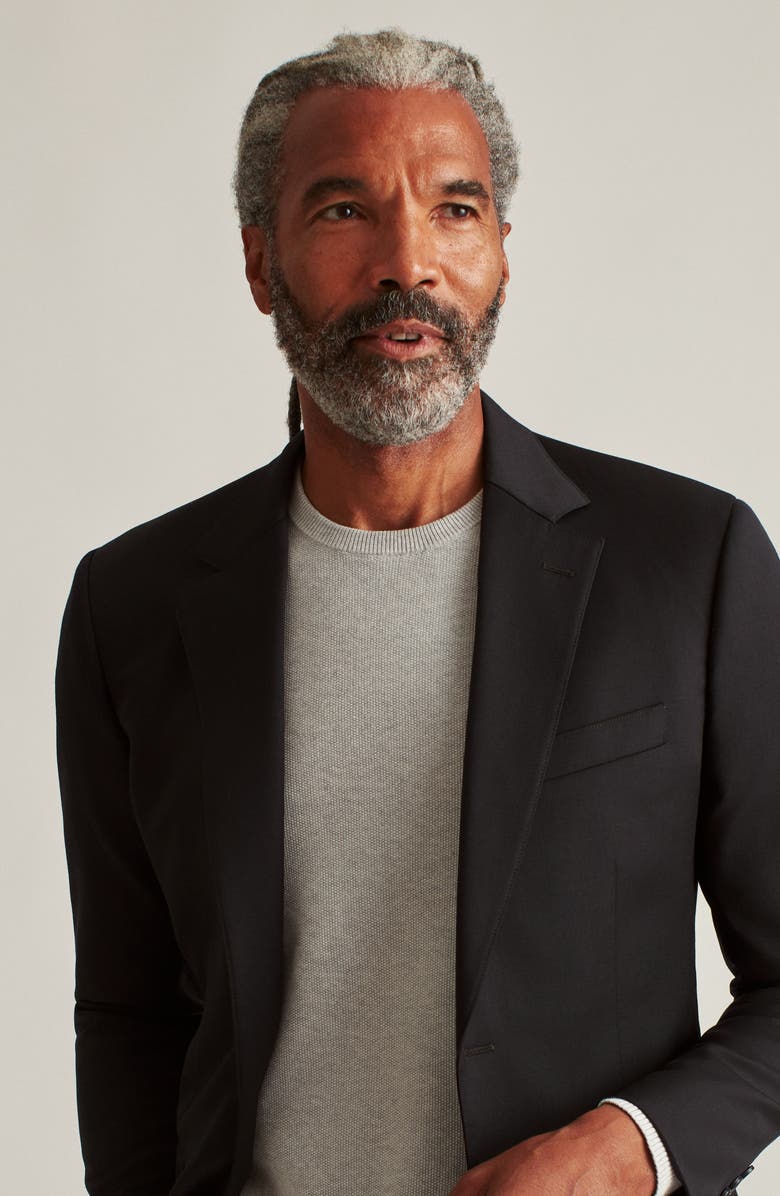 Bonobos Jetsetter Slim Fit Stretch Wool Suit Jacket, Alternate, color, Black