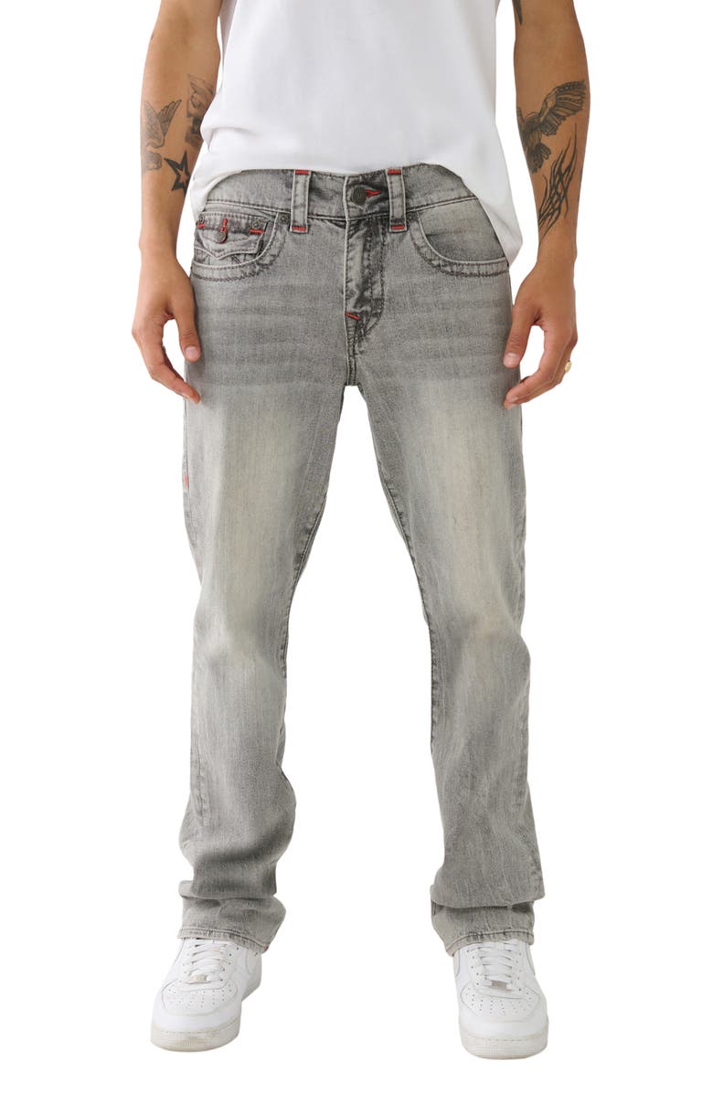 True Religion Brand Jeans Ricky Big T Flap Straight Leg Jeans, Main, color,