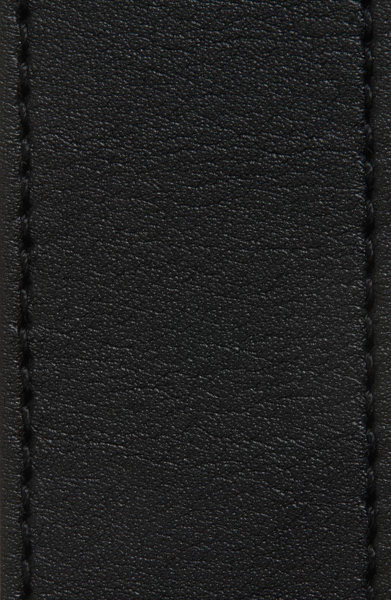 Valentino Garavani VLOGO Buckle Leather Belt, Alternate, color, Black