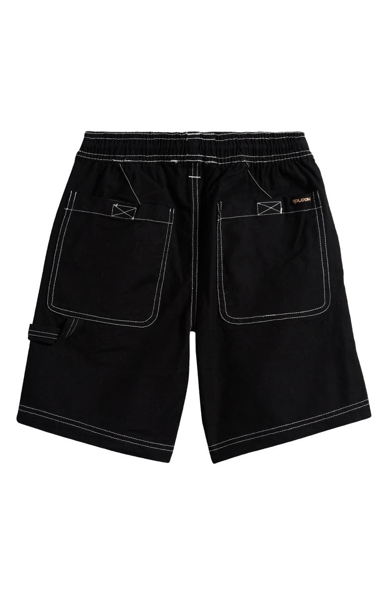 Volcom Kids' Krafter Kombat Cotton Shorts, Alternate, color, Black