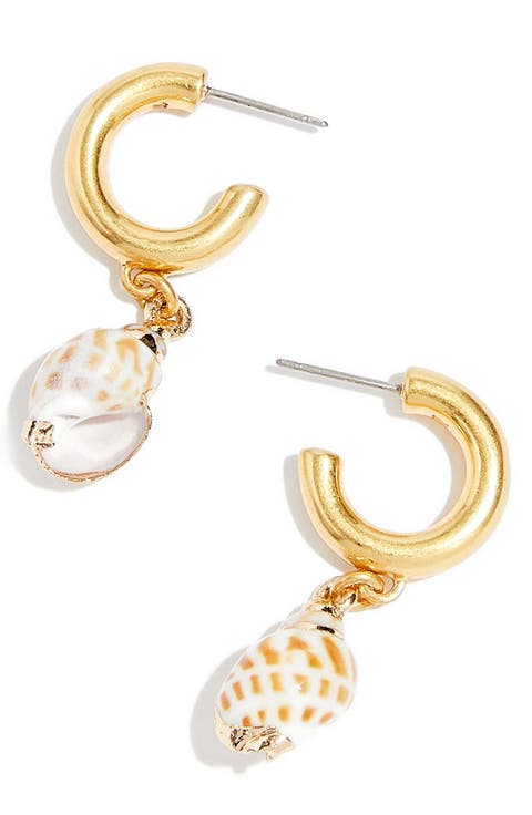 Shell Beach Hoop Earrings
