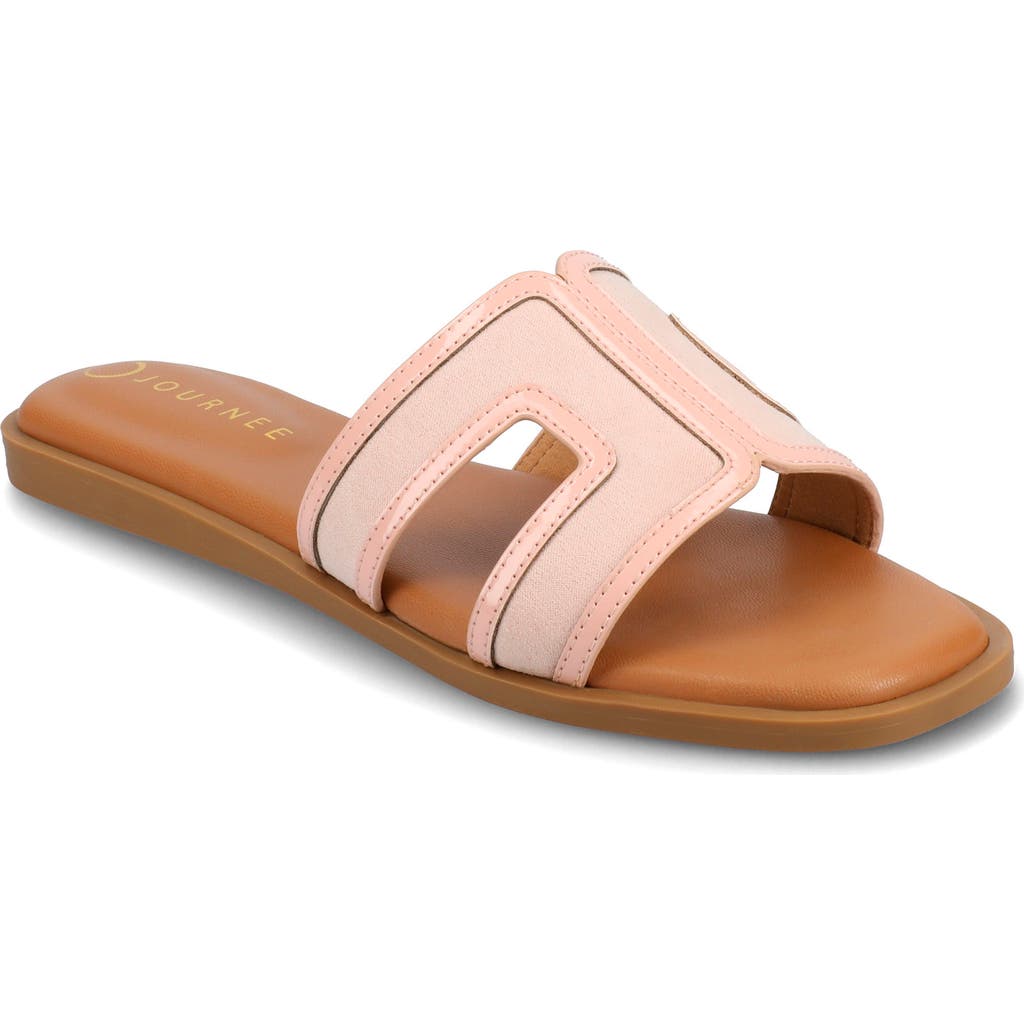 Journee Collection Primah Slide Sandal In Pink