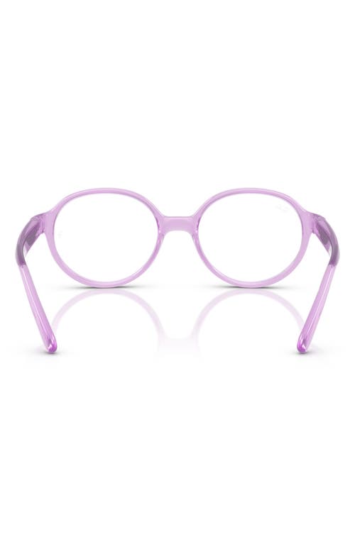 Ray Ban Ray-ban Kids' 44mm Small Phantos Optical Glasses In Transparent Violet