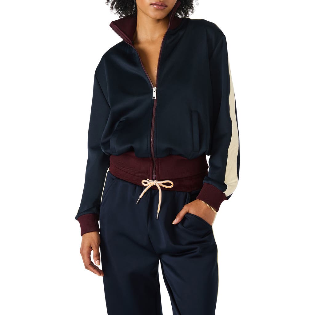 Steve Madden Daisy Colorblock Track Jacket In Blue
