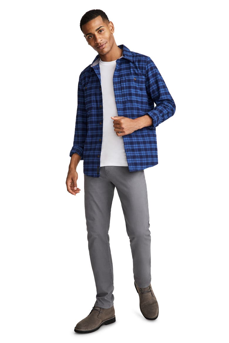 Outdoors by Luke Bryan Men's Slim Fit Flannel Field Shirt, Alternate, color, Simply Blue