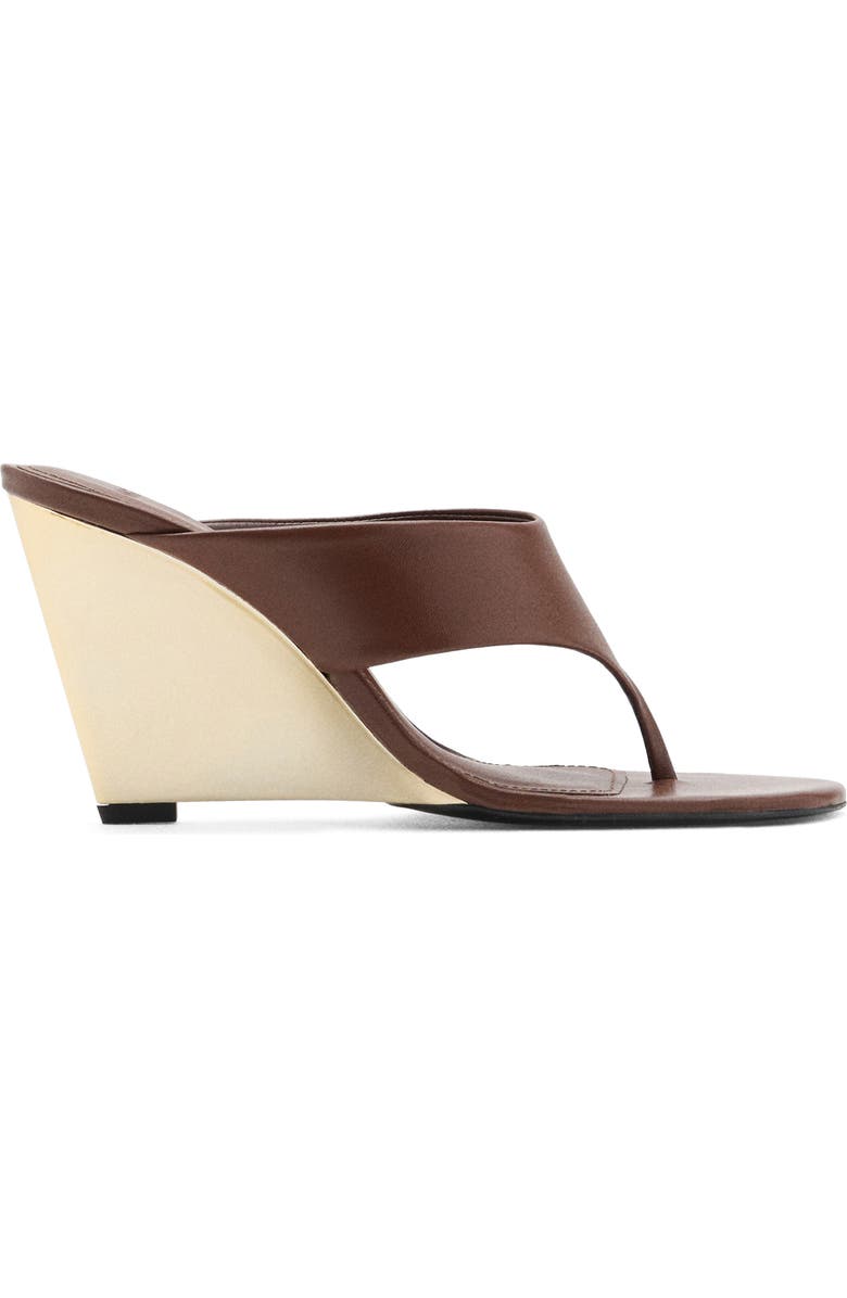 MANGO Wedge Flip Flop, Alternate, color, Chocolate