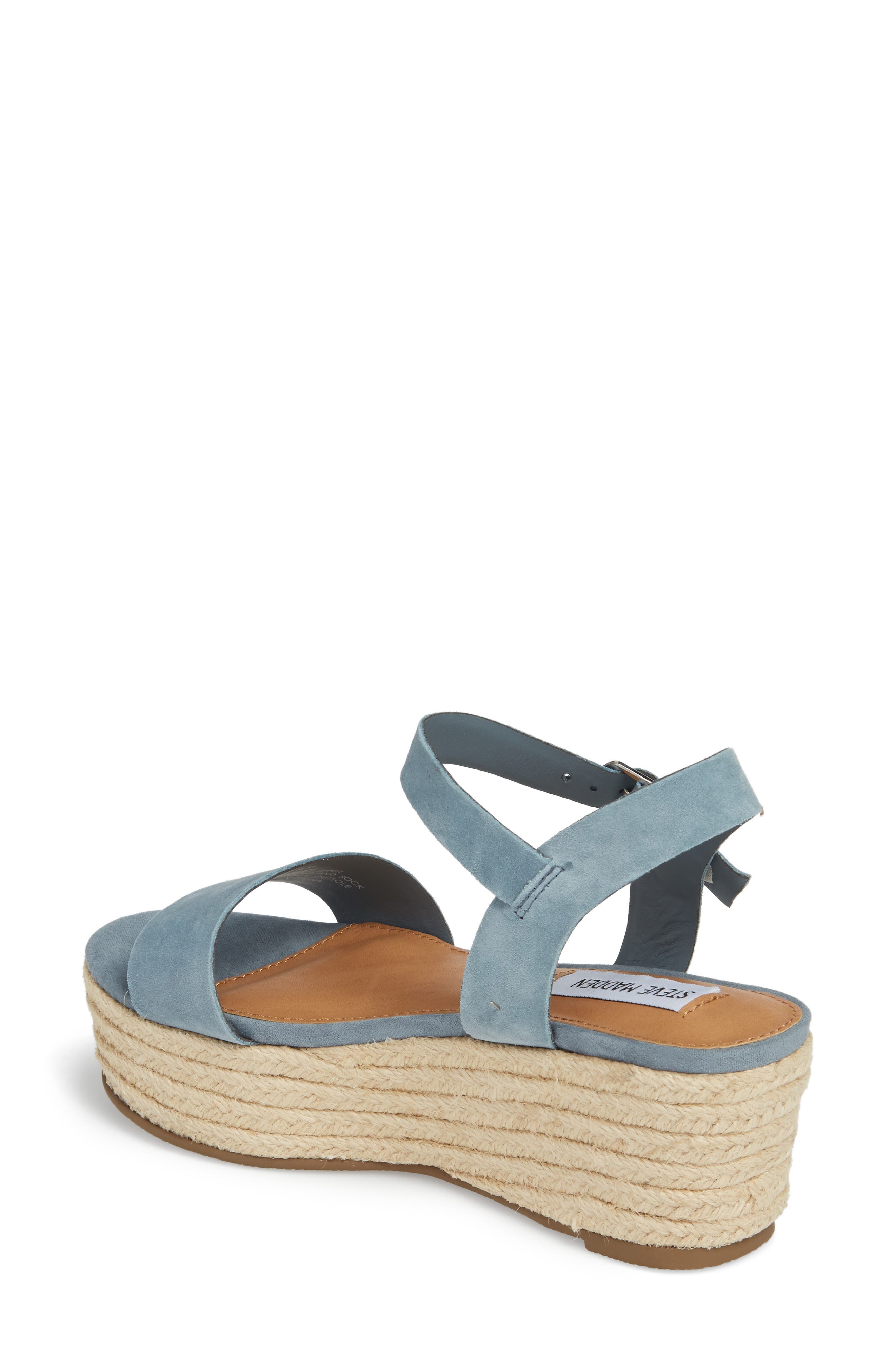 Busy Platform Espadrille Sandal, Alternate, color, BLUE SUEDE
