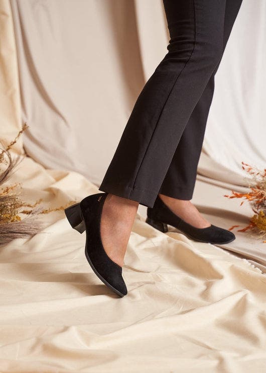 VISCATA Milan Suede Heels, Alternate, color, Black