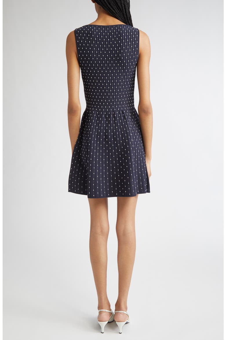 Dot Sleeveless Fit & Flare Minidress, Alternate, color, FANCY BLUE