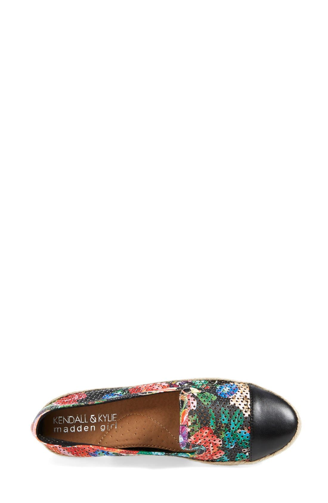 KENDALL + KYLIE Madden Girl 'Poppyy' Espadrille Flat, Alternate, color, FLORAL/ BLACK