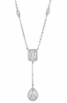 SAVVY CIE JEWELS Mixed Cut Cubic Zirconia Y-Necklace