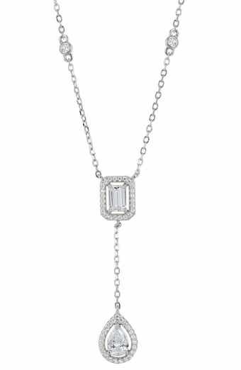 Mixed Cut Cubic Zirconia Y-Necklace