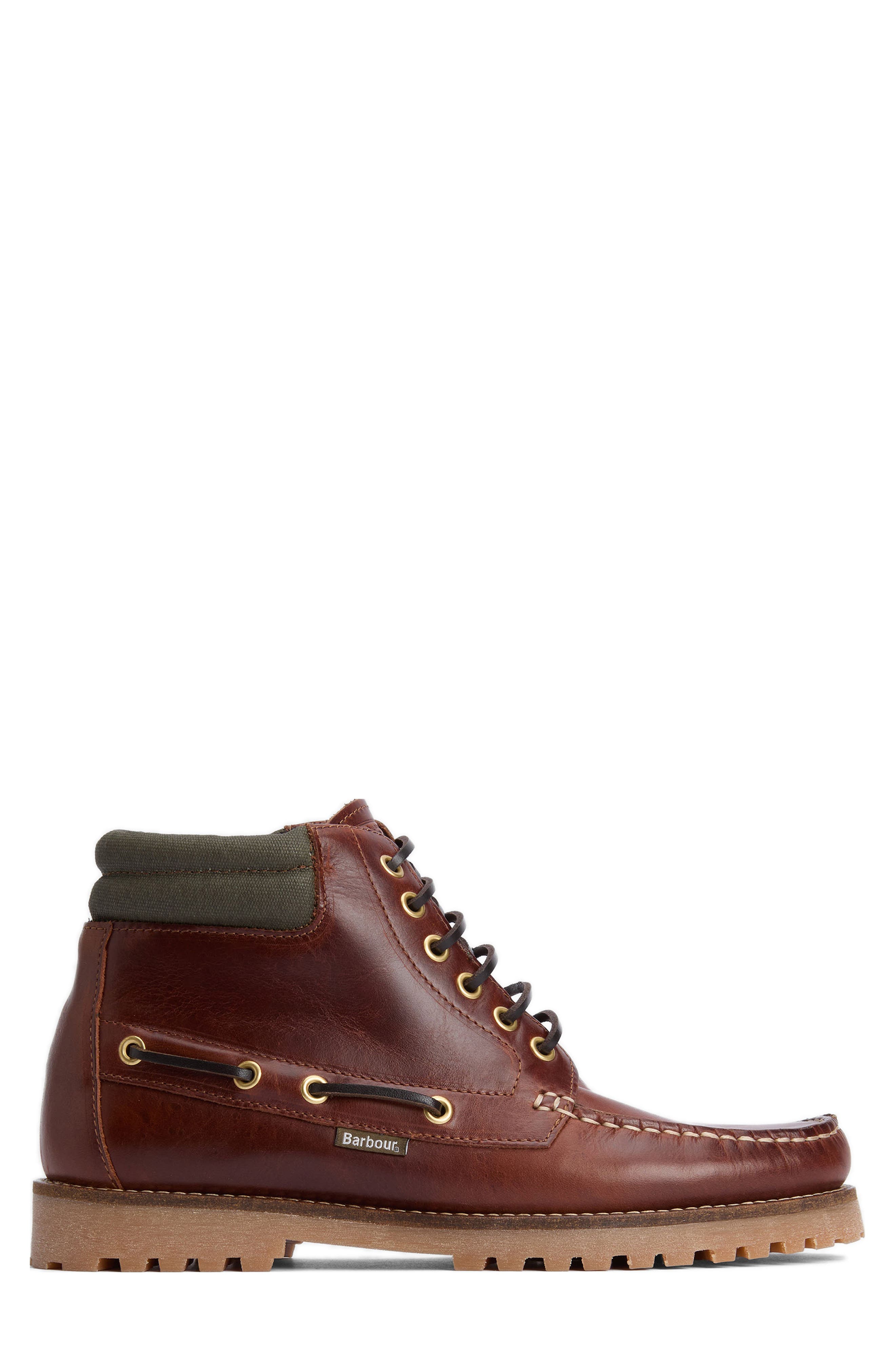 Barbour Tiller Moc Toe Boot, Alternate, color, Mahogany