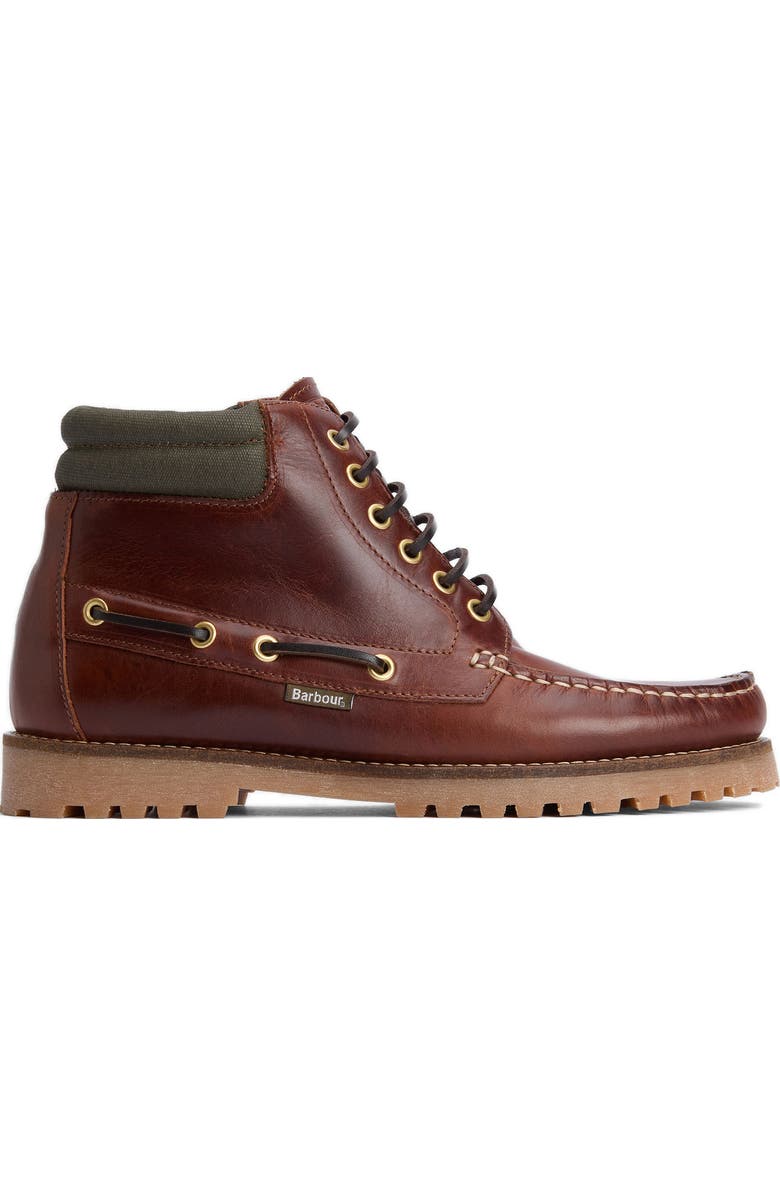 Barbour Tiller Moc Toe Boot, Alternate, color, Mahogany