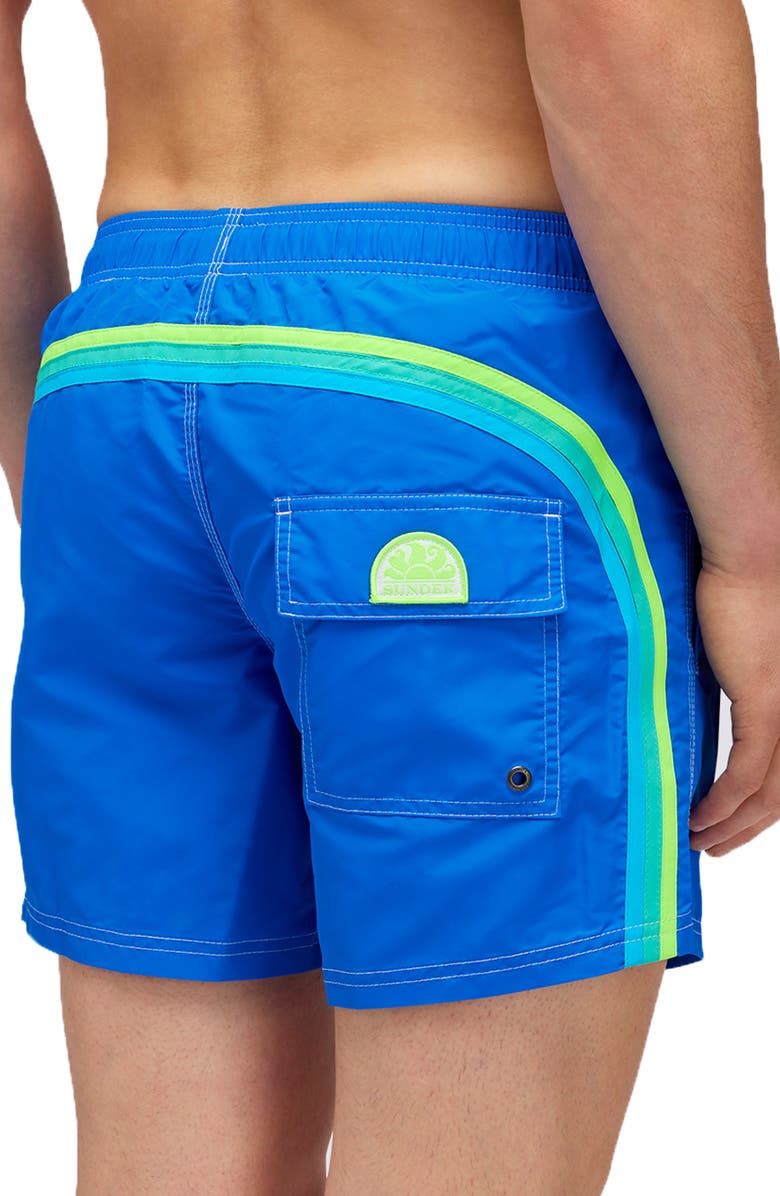 Sundek Stripe Board Shorts, Main, color, Over Sky
