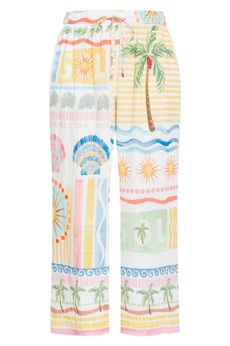 Aliya Print Wide Leg Pants, Alternate, color, SEA DREAM PLC