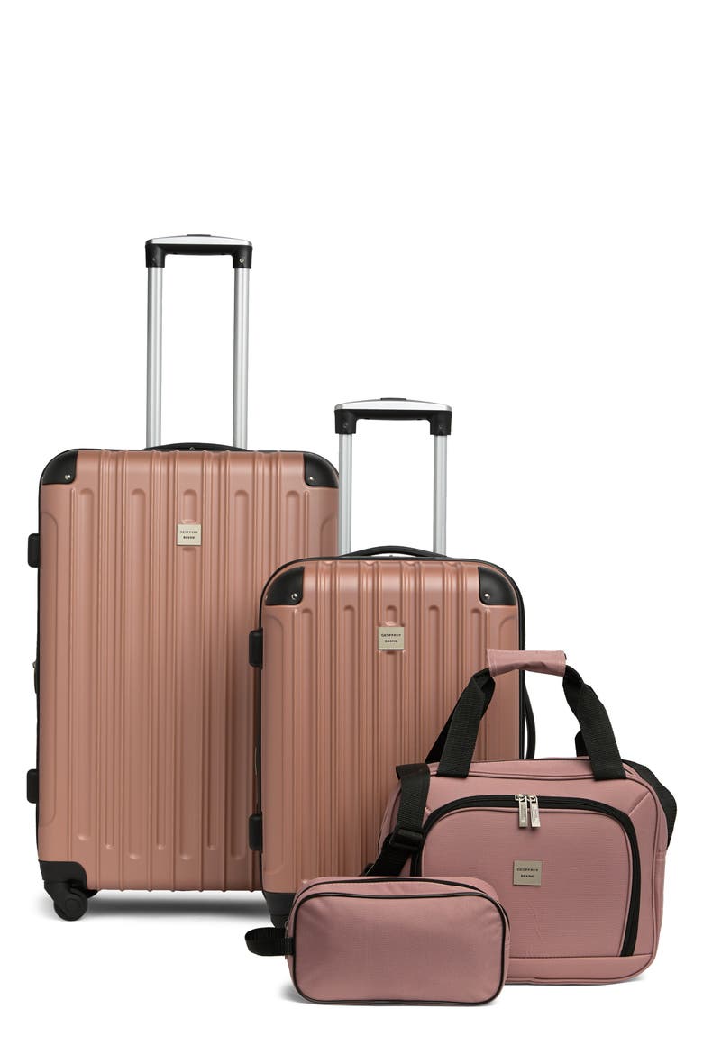 Colorado Four-Piece Luggage Set, Main, color, BLUSH