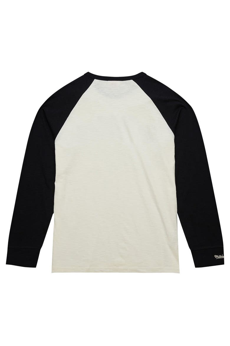 Men's Mitchell & Ness Cream Pittsburgh Penguins Legendary Slub Vintage Raglan Long Sleeve T-Shirt, Alternate, color, Cream