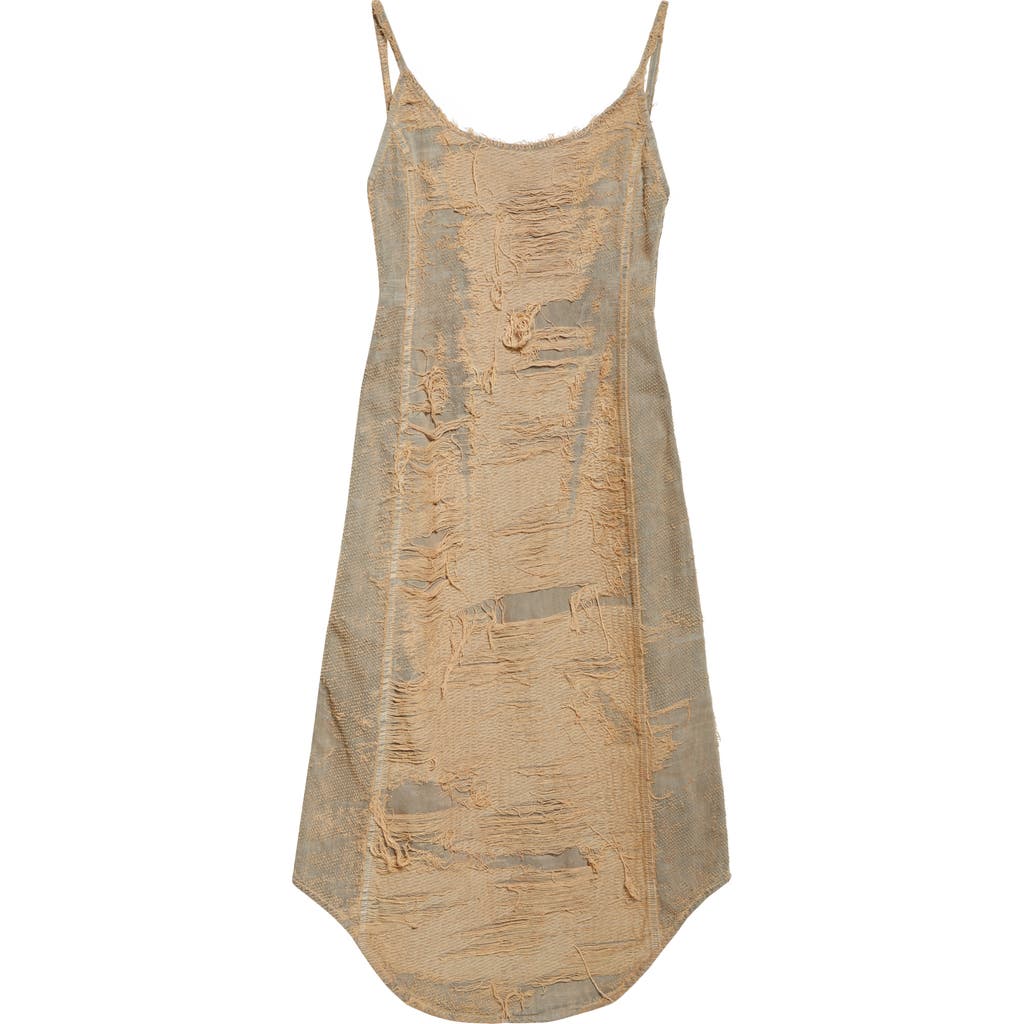 Diesel ® De-vera-fsg Denim Midi Dress In Beige
