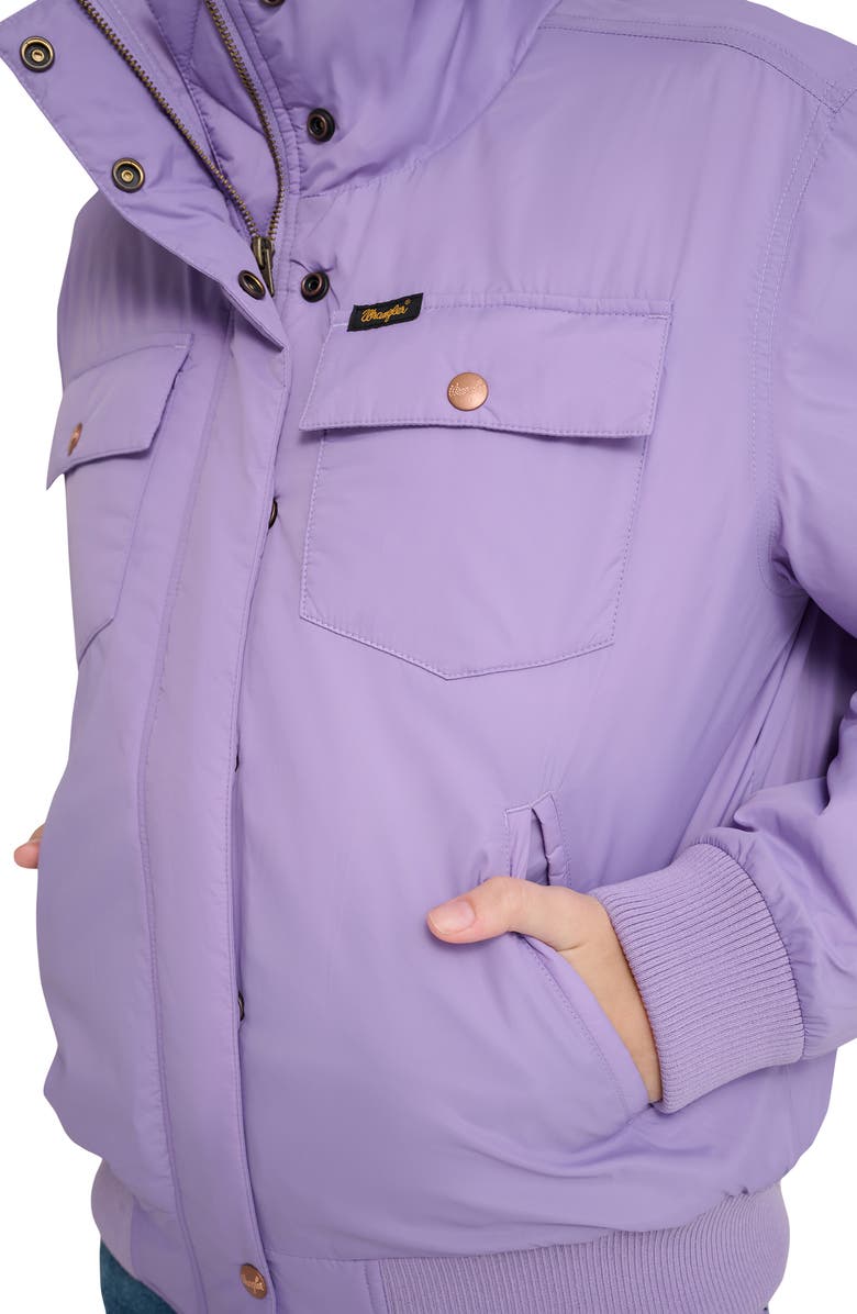 Wrangler x Stranger Things Erica Bomber Jacket, Alternate, color, Light Purple