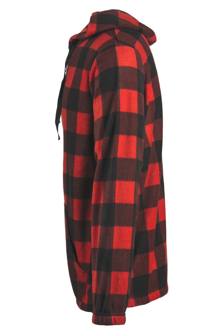 Comfy Polar Fleece Hoodie, Alternate, color, RED/BLACK