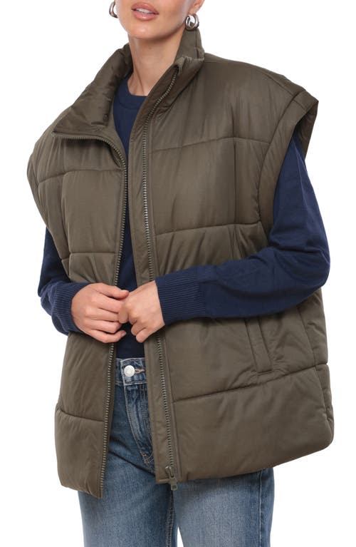 Shop Avec Les Filles Boxy Oversize Quilted Puffer Vest